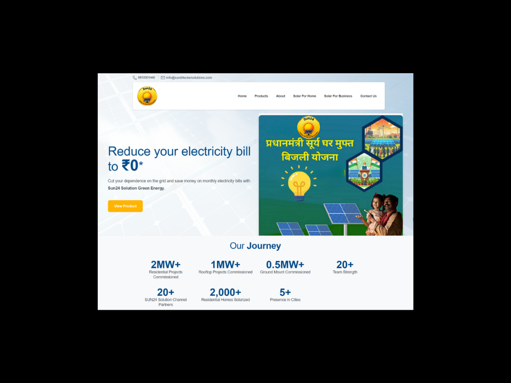 Sun24 Solar Solutions Website Banner